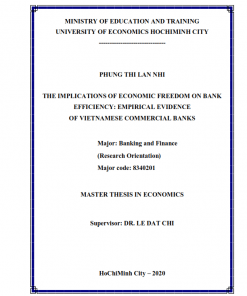 ThS02.162_The implications of economic freedom on bank efficiency An empirical evidence of Vietnamese commercial banks