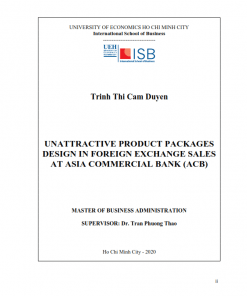 ThS08.066_Unattractive product packages design in foreign exchange sales at Asia Commercial Bank (ACB)