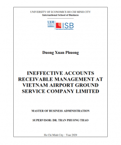 ThS08.072_Ineffective accounts receivable management at Vietnam Airport Ground Service Company Limited