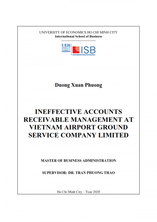 ThS08.072_Ineffective accounts receivable management at Vietnam Airport Ground Service Company Limited