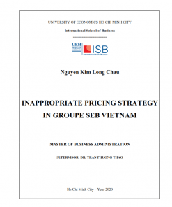 ThS08.074_Inappropriate pricing strategy in Groupe SEB Vietnam