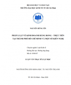 ThS30.013_Pháp luật về kinh doanh hàng rong – thực tiễn tại Thành phố Hồ Chí Minh và một số kiến nghị