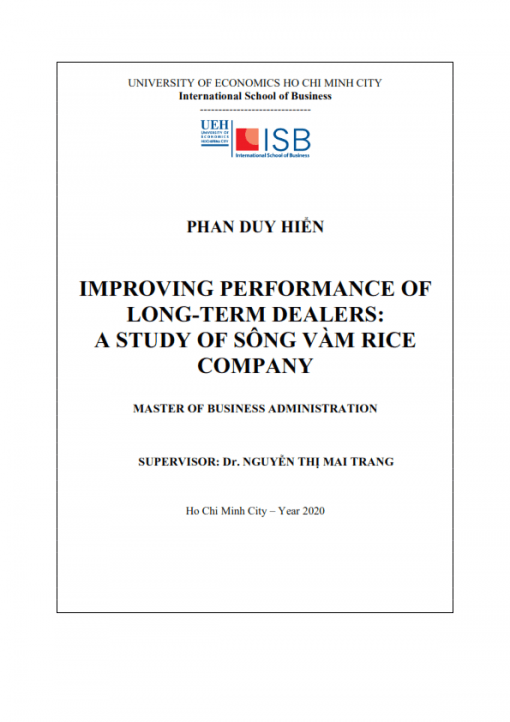 ThS08.079_Improving performance of long-term dealers a study of Sông Vàm Rice Company