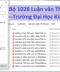 Bộ 1028 Luận văn Thạc sĩ (1.68 GB) trường Đại Học Kinh Tế Thành Phố Hồ Chí Minh Năm 2019
