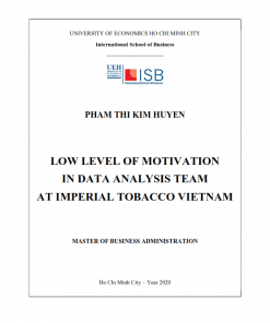 Low level of motivation in data analysis team at Imperial Tobacco Vietnam