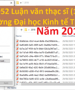 Bộ 952 Luận văn Thạc sĩ (1.60 GB) trường Đại Học Kinh Tế Thành Phố Hồ Chí Minh Năm 2018