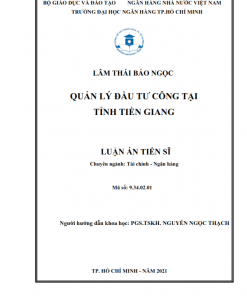 LA02.293_Quản lý đầu tư công tại tỉnh Tiền Giang