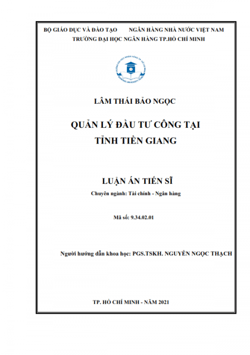 LA02.293_Quản lý đầu tư công tại tỉnh Tiền Giang