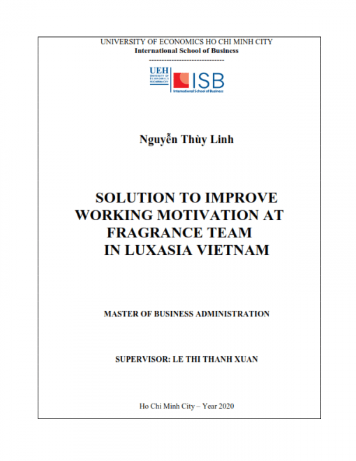 ThS01.194_Solution to improve working motivation at Fragrance team in Luxasia Vietnam