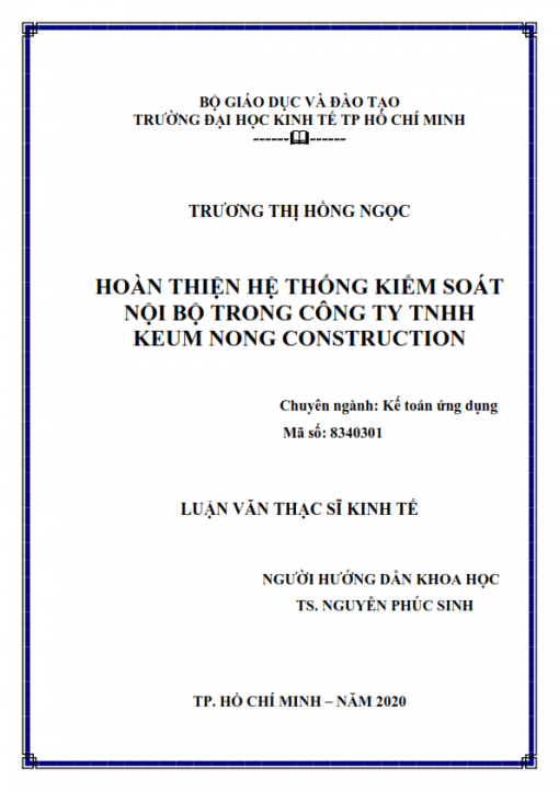 ThS09.037_Hoàn thiện hệ thống kiếm soát nội bộ trong công ty TNHH Keum Nong Construction