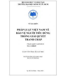 ThS30.027_Pháp luật Việt Nam về bảo vệ người tiêu dùng trong giải quyết tranh chấp