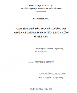 LA02.297_Cảm tính nhà đầu tư, chất lượng lợi nhuận và chính sách cổ tức bằng chứng ở Việt Nam