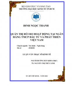 ThS02.211_Quản trị rủi ro hoạt động tại Ngân hàng TMCP Đầu tư và Phát triển Việt Nam