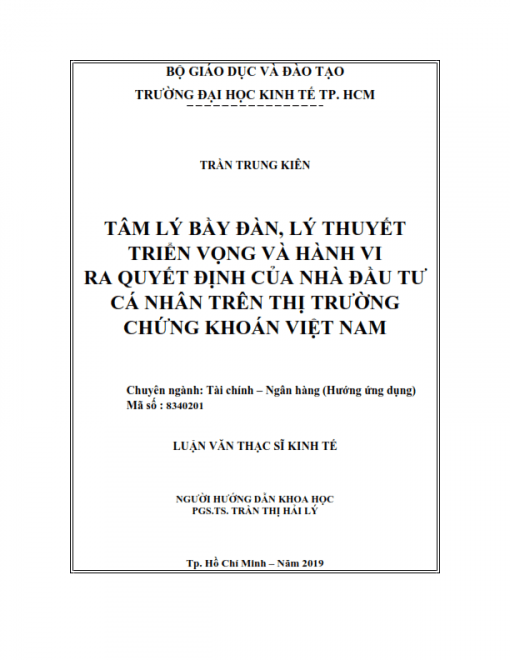 ThS02.222_Tâm lý bầy đàn, lý thuyết triển vọng và hành vi ra quyết định của nhà đầu tư cá nhân trên thị trường chứng khoán Việt Nam