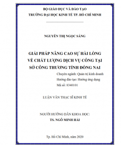 ThS08.139_Giải pháp nâng cao sự hài lòng về chất lượng dịch vụ công tại Sở Công thương tỉnh Đồng Nai