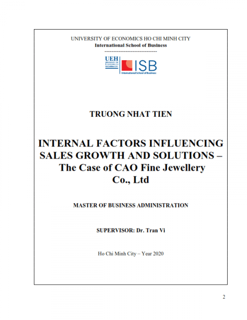 ThS08.152_Internal factors influencing sales growth and solutions – the case of CAO Fine Jewellery Co., Ltd