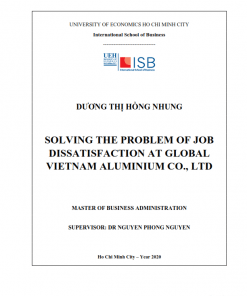 ThS08.155_Solving the problem of job dissatisfaction at Global Vietnam Aluminium Co., Ltd