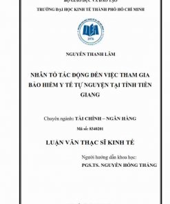 ThS02.233_Nhân tố tác động đến việc tham gia bảo hiểm y tế tự nguyện tại tỉnh Tiền Giang