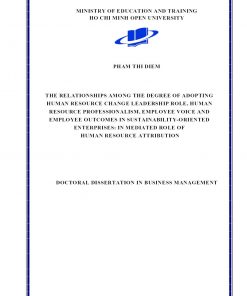 The Relationships Among The Degree Of Adopting Human Resource Change Leadership Role, Human Resource Professionalism, Employee Voice And Employee Outcomes In Sustainability-Oriented Enterprises: In Mediated Role Of Human Resource Attribution