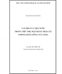 Vai Trò Của Nhà Nƣớc Trong Tiêu Thụ Mặt Hàng Trái Cây Ở Đồng Bằng Sông Cửu Long