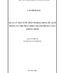 Quản Lý Nhà Nước Đối Với Hoạt Động Du Lịch Trong Xu Thế Phát Triển Thành Phố Đà Nẵng Thông Minh