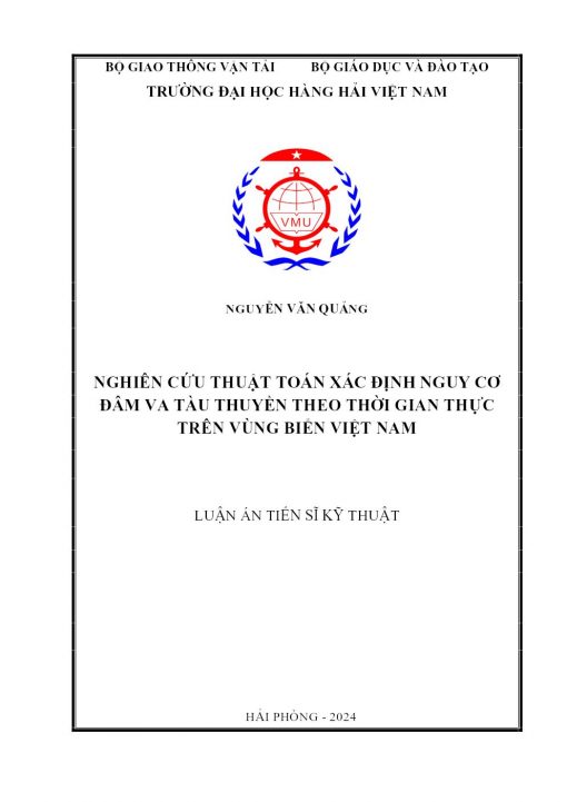 Nghiên Cứu Thuật Toán Xác Định Nguy Cơ Đâm Va Tàu Thuyền Theo Thời Gian Thực Trên Vùng Biển Việt Nam