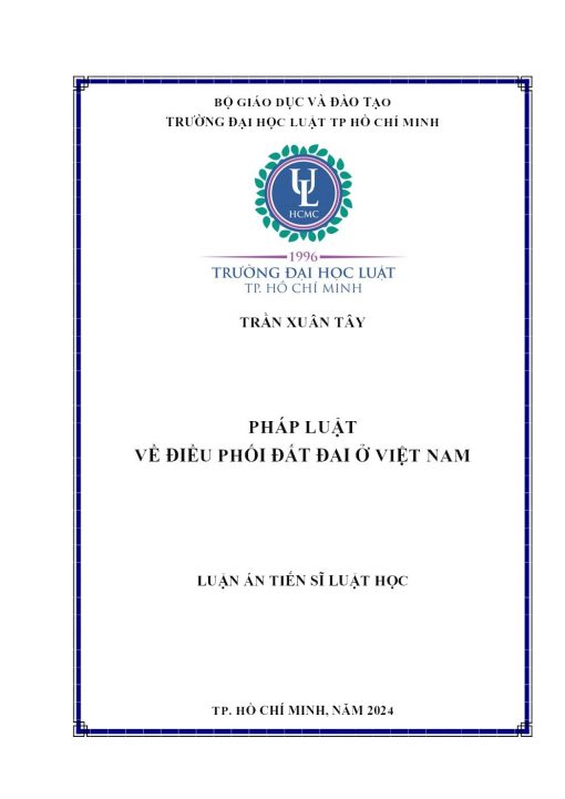 Pháp Luật Về Điều Phối Đất Đai Ở Việt Nam