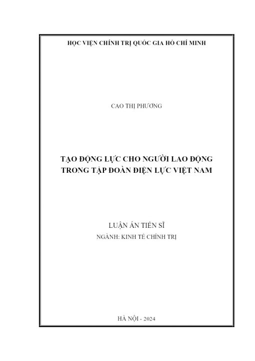 Tạo Động Lực Cho Người Lao Động Trong Tập Đoàn Điện Lực Việt Nam