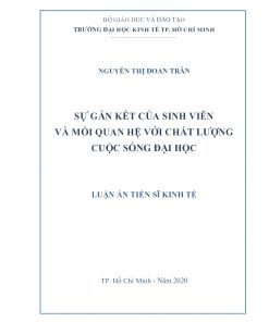 Sự Gắn Kết Của Sinh Viên Và Mối Quan Hệ Với Chất Lượng Cuộc Sống Đại Học