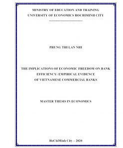 THE IMPLICATIONS OF ECONOMIC FREEDOM ON BANK EFFICIENCY: EMPIRICAL EVIDENCE OF VIETNAMESE COMMERCIAL BANKS