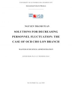 Solutions For Decreasing Personnel Fluctuation: The Case Of Ocb Cho Lon Branch