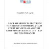 Lack Of Services Providing To Airline Customers: A Case Study Of Vietnam Airport Ground Services Co. Ltd - Tan Son Nhat Branch