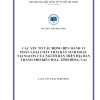 Các Yếu Tố Tác Động Đến Hành Vi Phân Loại Chất Thải Rắn Sinh Hoạt Tại Nguồn Của Người Dân Trên Địa Bàn Thành Phố Biên Hòa, Tỉnh Đồng Nai