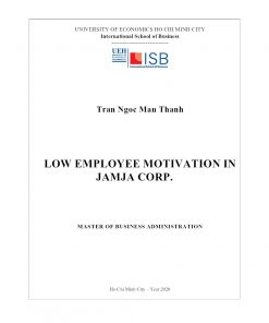 Low Employee Motivation In Jamja Corp.