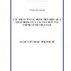 Các Nhân Tố Tác Động Đến Hiệu Quả Hoạt Động Của Các Tổ Chức Tài Chính Vi Mô Việt Nam