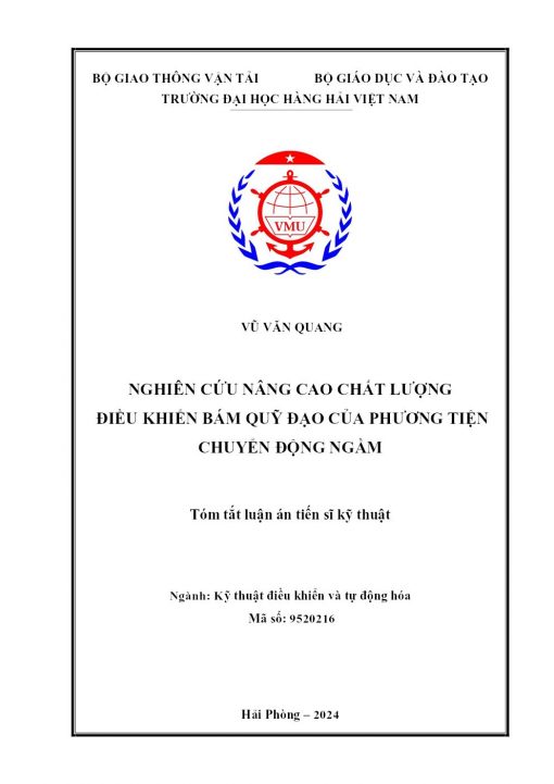 Nghiên Cứu Nâng Cao Chất Lượng Điều Khiển Bám Quỹ Đạo Của Phương Tiện Chuyển Động Ngầm