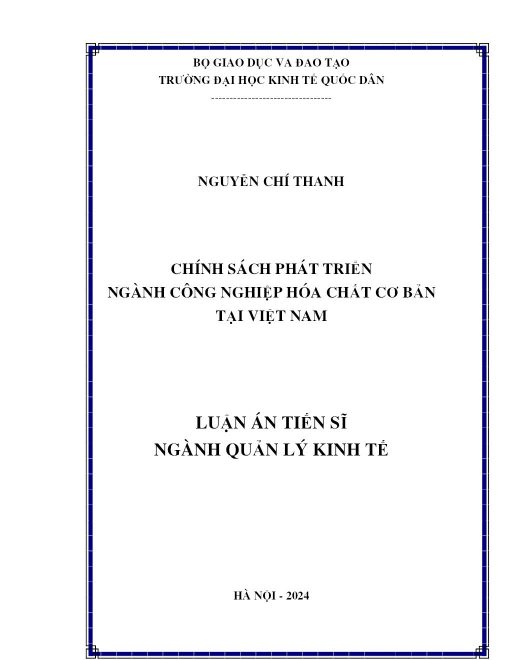 Chính Sách Phát Triển Ngành Công Nghiệp Hóa Chất Cơ Bản Tại Việt Nam