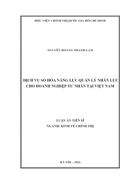 Dịch Vụ Số Hóa Năng Lực Quản Lý Nhân Lực Cho Doanh Nghiệp Tư Nhân Tại Việt Nam