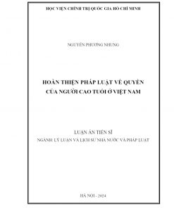 Hoàn Thiện Pháp Luật Về Quyền Của Người Cao Tuổi Ở Việt Nam