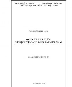 Quản Lý Nhà Nước Về Dịch Vụ Cảng Biển Tại Việt Nam