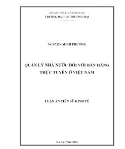 Quản Lý Nhà Nước Đối Với Bán Hàng Trực Tuyến Ở Việt Nam