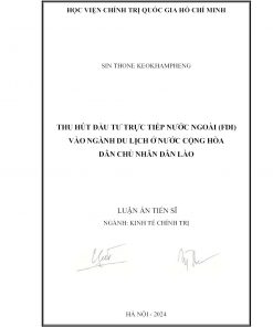 Thu Hút Đầu Tư Trực Tiếp Nước Ngoài (Fdi) Vào Ngành Du Lịch ở Nước Cộng Hòa Dân Chủ Nhân Dân Lào