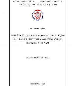 Nghiên Cứu Giải Pháp Nâng Cao Chất Lượng Đào Tạo Và Phát Triển Nguồn Nhân Lực Hàng Hải Việt Nam