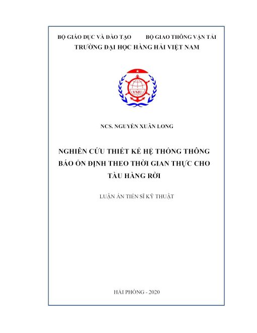 Nghiên cứu Thiết Kế Hệ Thống Thông Báo Ổn Định Theo Thời Gian Thực Cho Tàu Hàng Rời