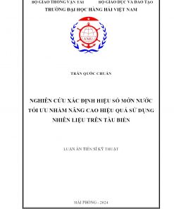 Nghiên cứu xác định hiệu số mớn nước tối ưu nhằm nâng cao hiệu quả sử dụng nhiên liệu trên tàu biển