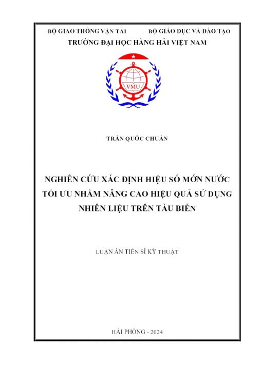 Nghiên cứu xác định hiệu số mớn nước tối ưu nhằm nâng cao hiệu quả sử dụng nhiên liệu trên tàu biển