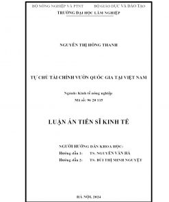 Tự Chủ Tài Chính Vườn Quốc Gia Tại Việt Nam