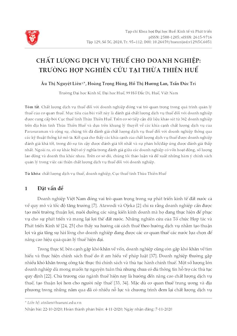 NCK315_Chất Lượng Dịch Vụ Thuế Cho Doanh Nghiệp: Trường Hợp Nghiên Cứu Tại Thừa Thiên Huế.pdf.pdf