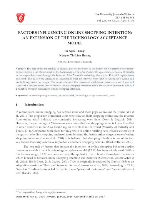 NCK404_Factors Influencing Online Shopping Intention: An Extension Of The Technology Acceptance Model.pdf.pdf