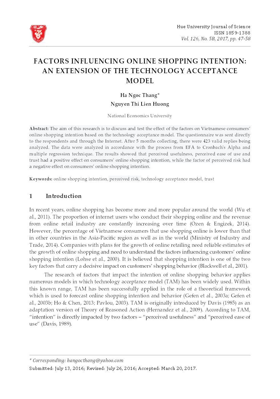 NCK404_Factors Influencing Online Shopping Intention: An Extension Of The Technology Acceptance Model.pdf.pdf
